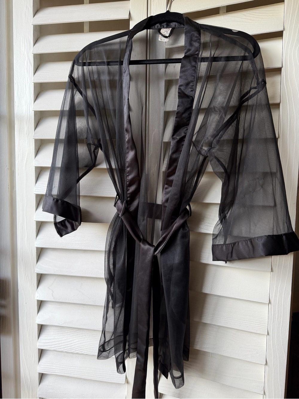 Sheer Black Kimono Robe - playwear Women’s Intimates